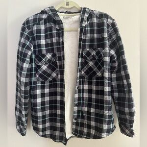 Boston Traders Plaid Sherpa-Lined Hoodie Jacket